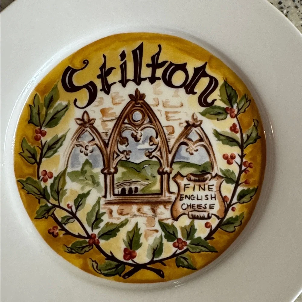 Vtg.Restoration Hardware set of 4 Like New appetizer cheese plates.